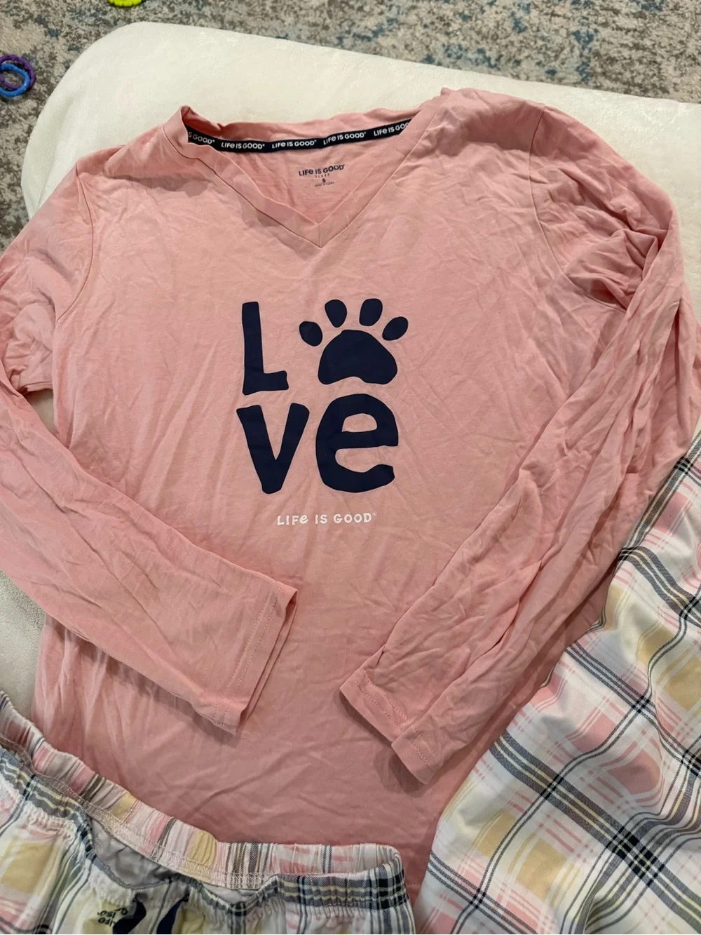 Life is Good Ladies 3 Piece PJ Set Size Small D94